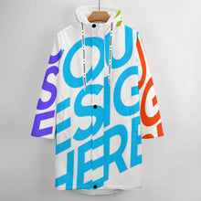 Cargar imagen en el visor de la galería, Chaqueta / Abrigo larga con forro polar impermeable prueba de viento invierno con cremallera para mujer A677 Personalizada con Impresión Completa de múltiples imágenes con Foto Logo Patrón Texto