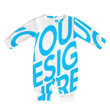 Cargar imagen en el visor de la galería, Body de bebé de manga larga y cuello redondo personalizado con patrón foto texto (impresión de imagen única)