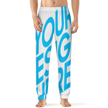 Cargar imagen en el visor de la galería, Pantalón de pijama para hombre D27P personalizado con patrón foto texto