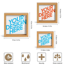 Cargar imagen en el visor de la galería, Marco/Marco de retrato/Moldura de madera con vete de tres combinaciones GY0903388 Personalizado,Personalizada Con Foto,Logo O Texto