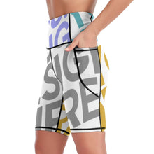 Cargar imagen en el visor de la galería, Leggings / Pantalones de Yoga 1/2 Bolsillos Cintura Alta para Mujer YJ008 Personalizados con Impresión Completa de una imagen con Foto Logo Patrón Texto