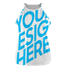 Cargar imagen en el visor de la galería, Camiseta sin Mangas de Verano con Cuello Redondo Para Mujer Personalizada YK Estampado de Una Imágen con Diseño de Logotipo de Texto con Patrón Fotográfico