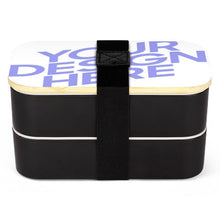 Cargar imagen en el visor de la galería, Caja Bento PP con Dos Capas Correa Elástica / Caja de Almuerzo Plástica con Cubiertos para Niños Adultos Trabajo Escuela Comida JJ0522203 Personalizada con Impresión Completa con Foto Logo Patrón Texto