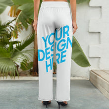 Cargar imagen en el visor de la galería, Pantalones de Pierna Ancha cordón elástico para Mujer NZ203 Personalizados con Impresión Completa de una imagen con Foto Logo Patrón Texto