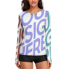 Cargar imagen en el visor de la galería, Camiseta Manga Larga de Protección Solar para Mujer NZ143 Personalizada con Impresión Completa de v con Foto Logo Patrón Texto