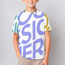 Cargar imagen en el visor de la galería, Camiseta Infantil Manga Corta para Niños Niñas Chicos ET Personalizada con Impresión Completa de Múltiples Imágenes con Foto Logo Patrón Texto