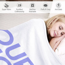 Cargar imagen en el visor de la galería, Manta 330g Franela Antibolitas / Cobija Gruesa para Sofá Dormitorio Sala de Estar para Niños Adultos Familia JJ0519694 Personalizada con Impresión Completa de Una Imagen con Foto Texto Patrón