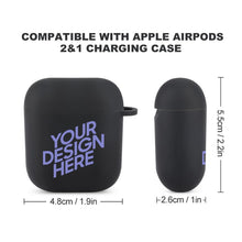 Cargar imagen en el visor de la galería, Funda protectora para auriculares Bluetooth para AirPods (negro/blanco) 3C0710009 Personalizada con Foto Logo Patrón Texto