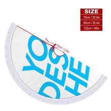 Cargar imagen en el visor de la galería, Falda para Árbol de Navidad (Cordón de Borlas) con Diseño Personalizado con Tus Patrones o Fotos