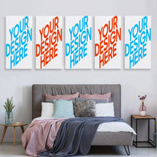 Cargar imagen en el visor de la galería, Combo de 5 Cuadros Colgantes de Lienzo con Diseño Personalizado de Tu Imagen o Nombre