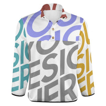 Cargar imagen en el visor de la galería, Sudadera Holgada con Botones Cuello Alzado Invierno para Hombre BAL Personalizada Impresion Completa de Múltiples Imágenes con Foto Logo Patrón Texto