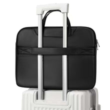 Cargar imagen en el visor de la galería, Bolso de mano de piel para portátil personalizado con patrón foto texto