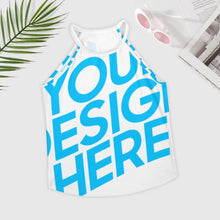 Cargar imagen en el visor de la galería, Camiseta sin Mangas de Verano con Cuello Redondo Para Mujer Personalizada YK Estampado de Una Imágen con Diseño de Logotipo de Texto con Patrón Fotográfico