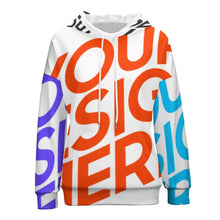 Cargar imagen en el visor de la galería, Sudadera holgada con capucha hombros caídos para mujer NH Personalizada con impresión completa de múltiples imágenes con Foto Logo Patrón Texto