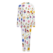 Cargar imagen en el visor de la galería, Traje de Pijama Suave de Dos Piezas Casual Manga Larga para Mujer BTZ Personalizado con Impresión Completa de dos imágenes con Foto Logo Patrón Texto