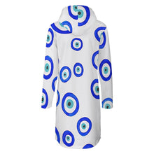 Cargar imagen en el visor de la galería, Vestido Holgado Manga Larga con Bolsillos / Sudadera Larga Casual con Capucha para Mujer SDS003 Personalizado Impresion Completa de Múltiples Imágenes con Foto Logo Patrón Texto