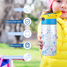Cargar imagen en el visor de la galería, Taza termo infantil emergente bomba con asa pajita 304 acero inoxidable JJ0520155 Personalizada con Foto Logo Patrón Texto
