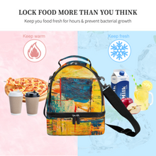 Cargar imagen en el visor de la galería, Bolsa de Almuerzo de Doble Capa con Correa Escolar para Infantil Mujer Trabajo XB0602047 Personalizada Impresion Completa de Múltiples Imágenes con Foto Logo Patrón Texto