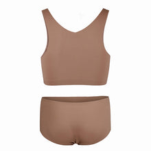 Cargar imagen en el visor de la galería, Conjunto de Sujetador / Sostén y Braga / Ropa Interior Cómodo sin Aros de Tirante Ajustable sin Rastro para Mujer WH021 Personalizado con Impresión en Lateral de Una Imagen con Foto Texto Patrón