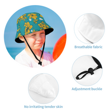 Cargar imagen en el visor de la galería, Sombrero de Cubo / Pescador Infantil con Correa Unisex para Sol Playa Verano al Aire Librepara Niños Niñas YT1205072 Personalizado Impresion Completa de Múltiples Imágenes con Foto Logo Patrón Texto