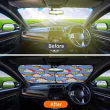 Cargar imagen en el visor de la galería, Parasoles Plegables Universales (un Par) para Parabrisas Delantero de Coche SUV Camiones QC1104037 Personalizados Impresion Completa de Una Imagen con Foto Logo Patrón Texto