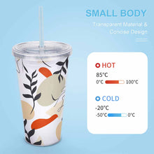 Cargar imagen en el visor de la galería, Copa de paja de plástico de doble capa con tapa y pijita JJ0520062 Personalizada con Foto Logo Patrón Texto