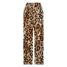 Cargar imagen en el visor de la galería, Pantalón de Pijama Largo Elástico / Pantalones de Pijama para Mujer de Tejido Ligero para Estar en Casa EEP Personalizados Impresion Completa de Múltiples Imágenes con Foto Logo Patrón Texto