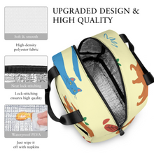 Cargar imagen en el visor de la galería, Bolsa de Almuerzo con Bolsillo / Bolso de Comida Térmico para Oficina Escuela Picnic XB0602048 Personalizada Impresion Completa de Múltiples Imágenes con Foto Logo Patrón Texto