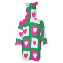 Cargar imagen en el visor de la galería, Sudadera Holgada con Capucha de Oreja de Gato con manga 3/4 para Mujer SDS004 Personalizada Impresion Completa de Múltiples Imágenes con Foto Logo Patrón Texto