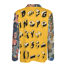 Cargar imagen en el visor de la galería, Polo Deportivo Manga Larga / Camisa Solapa para Hombre SDS008 Personalizado con Impresión Completa de múltiples imágenes con Foto Logo Patrón Texto
