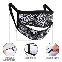 Cargar imagen en el visor de la galería, Mascarilla con Cremallera Reutilizable Ajustable Lavable para Adultos Mujer Hombre JJ0521165 Personalizada Impresion Completa de Una Imagen con Foto Logo Patrón Texto