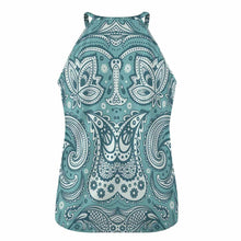 Cargar imagen en el visor de la galería, Camiseta sin Mangas de Verano con Cuello Redondo Para Mujer Personalizada YK Estampado de Una Imágen con Diseño de Logotipo de Texto con Patrón Fotográfico