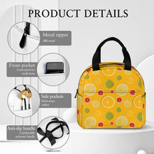 Cargar imagen en el visor de la galería, Bolsa Grande de Almuerzo Reutilizable con Bolsillo / Bolsa Térmica de Almuerzo Aislada XB0602049 Personalizada Impresion Completa de Una Imagen con Foto Logo Patrón Texto