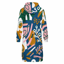 Cargar imagen en el visor de la galería, Sudadera Larga Casual Holgada con Cremallera Capucha Manga Larga para Mujer SDS002 Personalizada Impresion Completa de Una Imagen con Foto Logo Patrón Texto