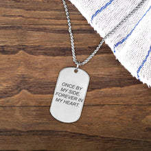 Cargar imagen en el visor de la galería, Collar Conmemorativo / Colgante de Placa Identificación para Mujer Hombre SS1401117 Grabado Personalizado con Texto Nombre