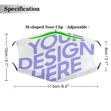 Cargar imagen en el visor de la galería, Mascarilla Reutilizable Ajustable Lavable Higiénica con Bolsillo sin Filtro de 2 Piezas para Niños Infantil JJ0521184 Personalizada Impresion Completa de Imágenes Diferentes con Foto Logo Patrón Texto
