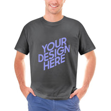 Cargar imagen en el visor de la galería, Camiseta Clásica Manga Corta Casual 100% Algodón para hombre FS0803016 con Impresión Delantera Trasera de Dos Imágenes con Foto Logo Patrón Texto