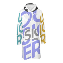 Cargar imagen en el visor de la galería, Vestido Holgado Manga Larga con Bolsillos / Sudadera Larga Casual con Capucha para Mujer SDS003 Personalizado Impresion Completa de Múltiples Imágenes con Foto Logo Patrón Texto