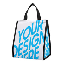 Cargar imagen en el visor de la galería, XB0602007 Bolsa o paquete de almuerzo de poliéster plegable, bolsa más fresca, bolsa aislada, bolsa térmica con asa, mantiene los alimentos calientes o fríos por más tiempo, para adultos y niños Personalizado con Foto o Mensajes de Texto