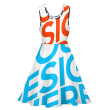 Cargar imagen en el visor de la galería, Vestido Volantes Grandes sin Mangas Cuello Redondo para mujer TQ NZ2202050 Personalizado de múltiples imágenes con impresión completa con Foto Logo Patrón Texto