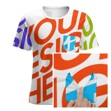 Cargar imagen en el visor de la galería, Camiseta de manga corta con bolsillo cuello redondo para hombre NTREV2 Personalizada con Impresión Completa de múltiples imágenes con Foto Logo Patrón Texto
