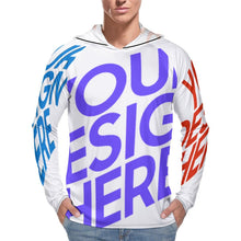 Cargar imagen en el visor de la galería, Camisa de protección UV para hombres Camisa de protección solar de secado rápido de manga larga con sombrero para el sol NZ145 personalizado con patrón foto texto (impresión de imágenes múltiples)