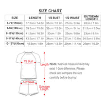 Cargar imagen en el visor de la galería, Bañador de dos Piezas Manga Corta con Pantalones Cortos para Niños BT002 Personalizado con Foto Logo Patrón Texto (Impresión Completa de múltiples imágenes)