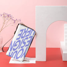 Cargar imagen en el visor de la galería, Cartera / Billetera de mano larga con cremallera versión vertical para mujer hombre XB0608016 Personalizada de múltiples imágenes con Foto Logo Patrón Texto