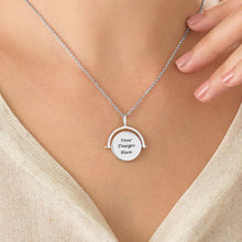 Cargar imagen en el visor de la galería, Collar Giratorio Grabado en Plata 925 / Cobre X0067 para Mujer Hombre Personalizado con Texto Nombre