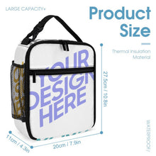 Cargar imagen en el visor de la galería, Bolsa de Almuerzo Aislada Portátil / Bolsa Térmica para Adulto Niños para Escuela Pícnic Oficina Trabajo XB0602058 Personalizada Impresion Completa de Múltiples Imágenes con Foto Logo Patrón Texto