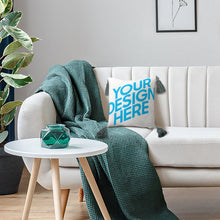 Cargar imagen en el visor de la galería, Almohada de Algodón-Lino con Borla de Diseño Personalizado con Tus Imágenes o Fotos