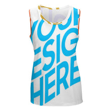 Cargar imagen en el visor de la galería, Camiseta sin mangas Chaleco con Cuello Redondo YB Personalizada con impresión completa de múltiples imágenes con Foto Logo Patrón Texto