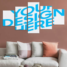 Cargar imagen en el visor de la galería, Cuadro Pintura Imagen Completo Combinación Vertical 5 Paneles Colgantes Carteles Cuadros de pared para el hogar 5 partes en Lienzo GY0903231 Personalizado Personalizada con Foto, Texto o Logo