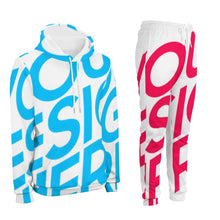 Cargar imagen en el visor de la galería, Traje de Sudadera Estampada Deportiva con capucha casual para hombre 4T03 Personalizado con Foto Logo Patrón Texto